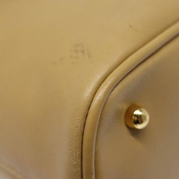 GUCCI Bamboo Hand Bag Leather 2way Beige Gold 000 2058 0290 Auth 86706 - Picture 12 of 16